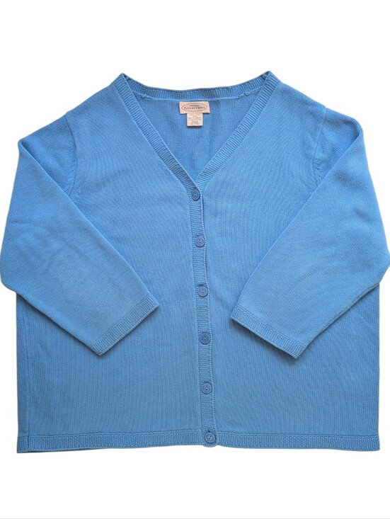 Northern Reflections Sweaters - Vintage Cotton Northern Reflection Cornflower Blue Knit Cardigan
